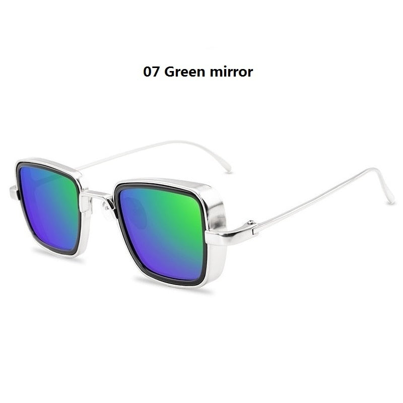Unisex Vintage Steampunk Sunglasses, Retro Square sunglasses, Metal Square Sunglasses, UV400 Sunglasses