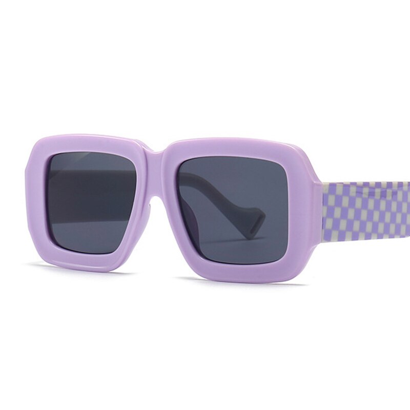 Women's Retro Square Sunglasses, Checker Square Sunglasses, Vintage Style Sunglasses