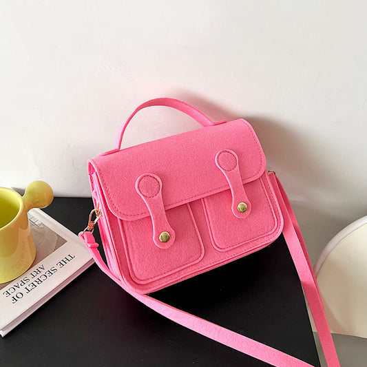 Retro Neon Pink Satchel Handbag