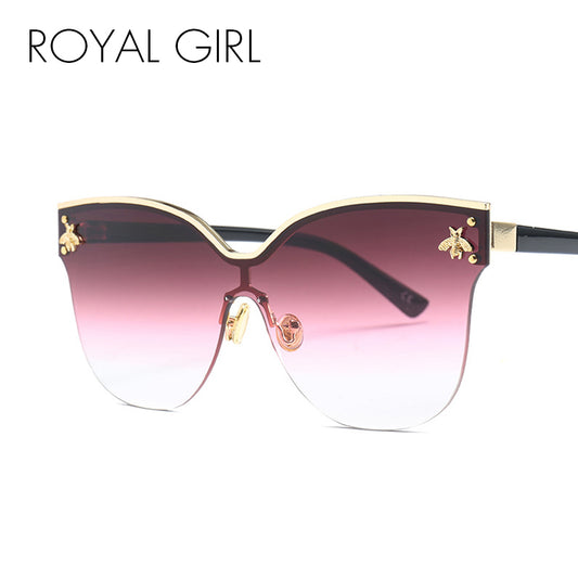 Women's Retro Cat Eye Rimless Sunglasses UV400