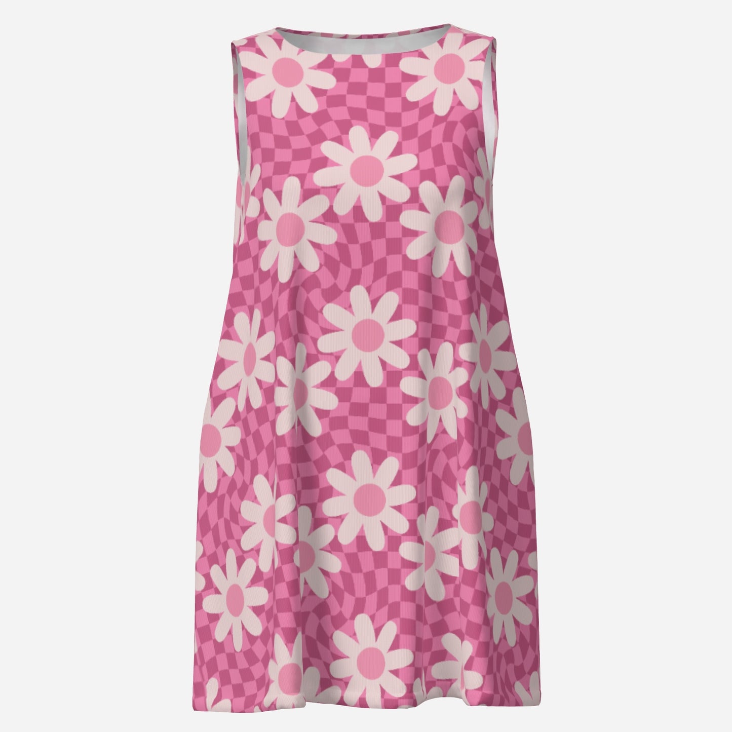 60s Dress Style, Pink 60s style Mod mini dress, Pink Vintage 60s style Dress, Pink Floral Tent Dress