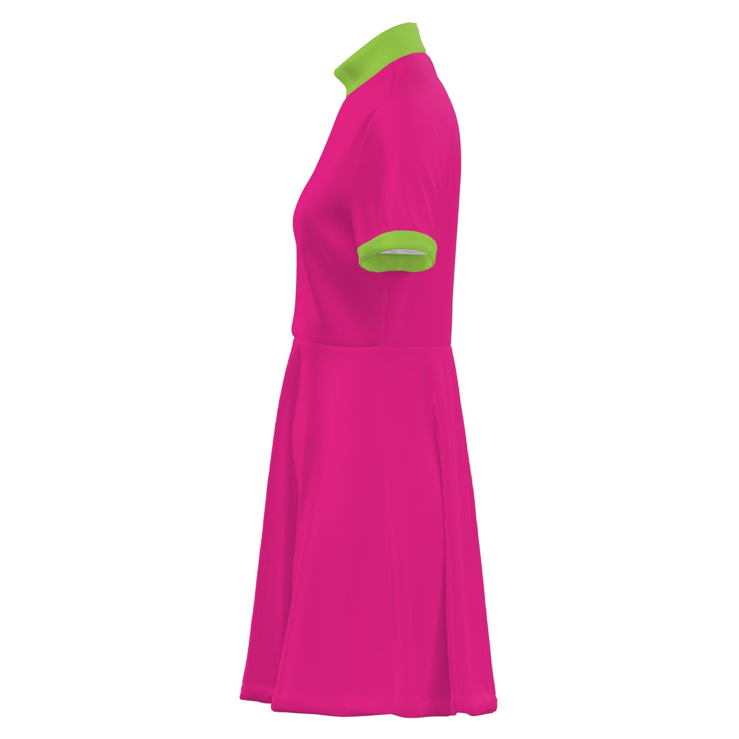 60s inspired dress, 60s Mod Neon Pink Mini Dress | Retro A-Line Turtleneck Dress, Pink Go Go Dress