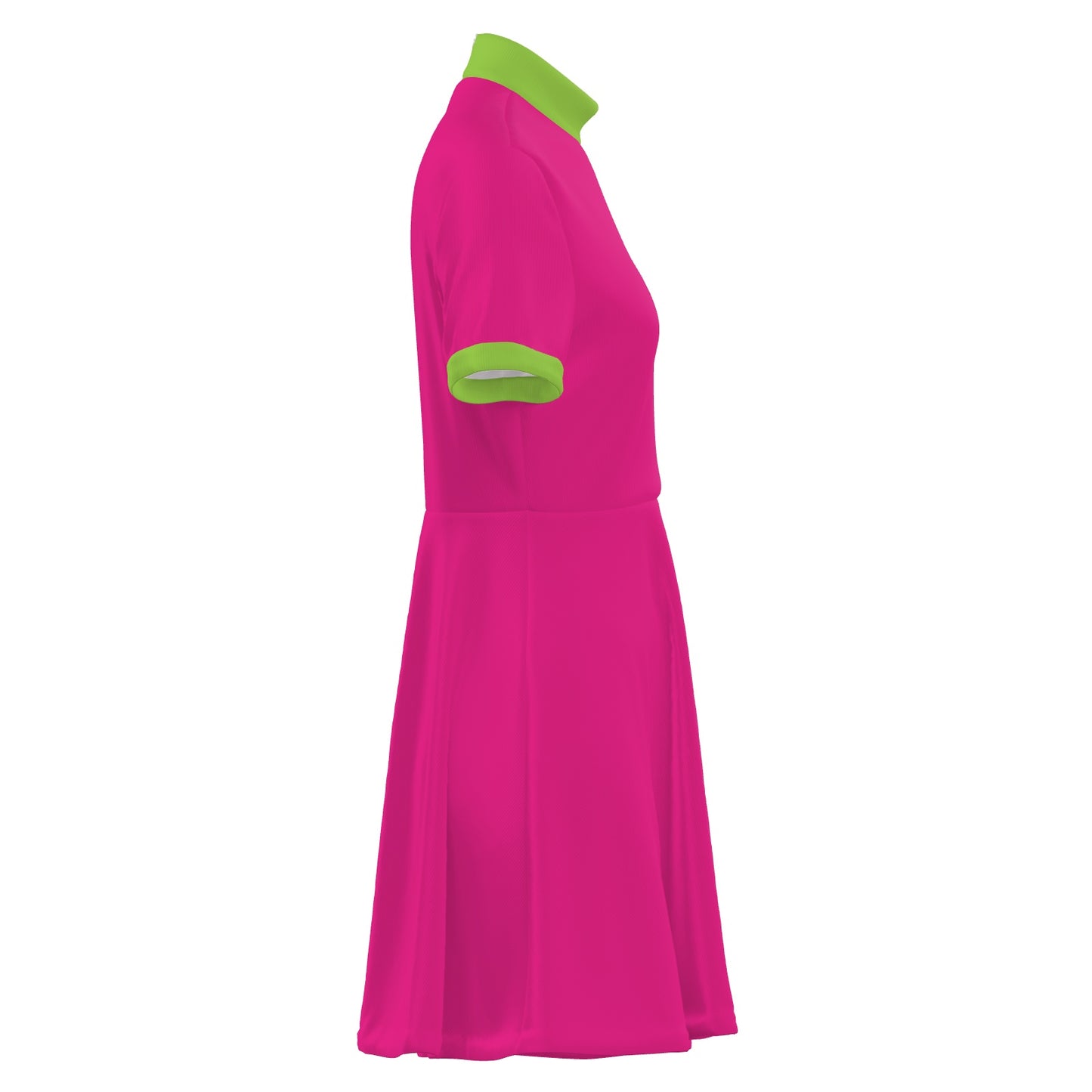 60s inspired dress, 60s Mod Neon Pink Mini Dress | Retro A-Line Turtleneck Dress, Pink Go Go Dress