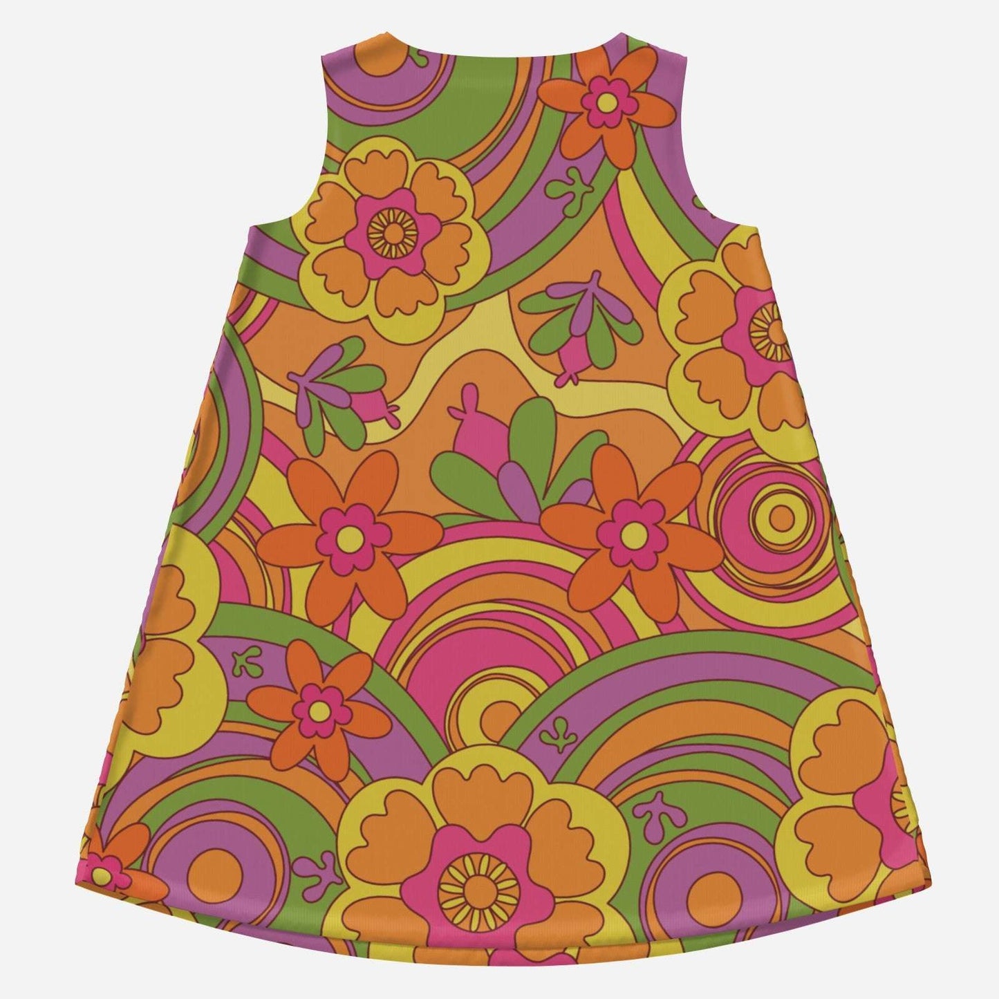 60s Dress Style | Retro Floral Mod Mini Dress | Sleeveless Tent Dress | 60s inspired Go Go Dress