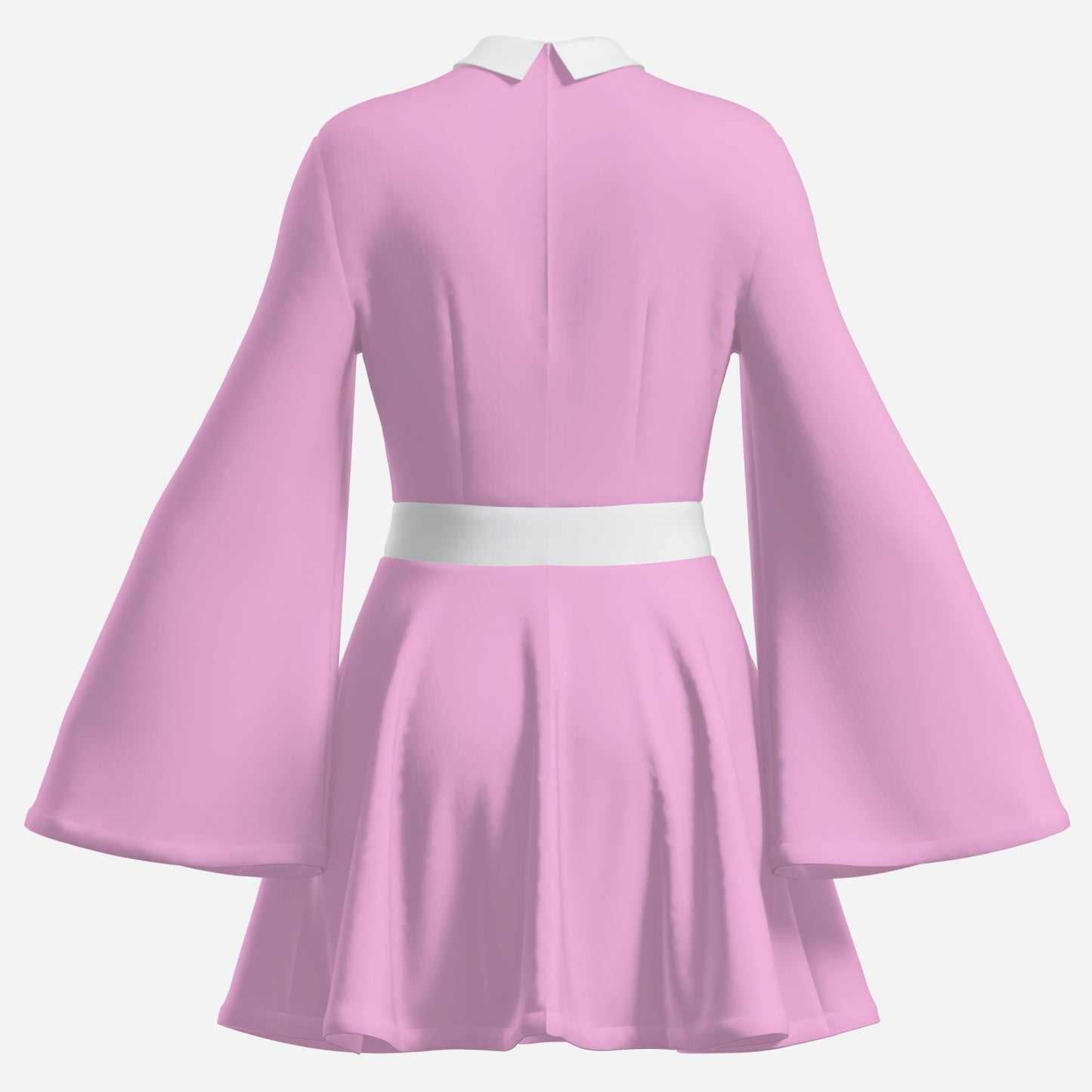 70s Dress Style | Vintage 70s Chiffon Dresses | 70s STyle Pink Bell Sleeve Dress | A-Line 70s Mini Dresses