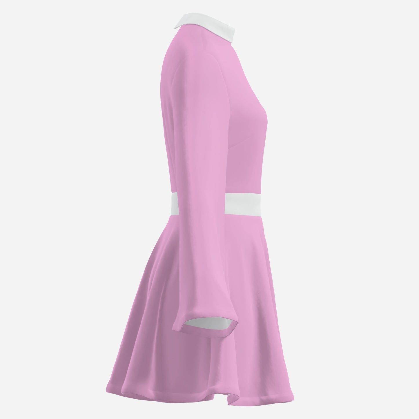 70s Dress Style | Vintage 70s Chiffon Dresses | 70s STyle Pink Bell Sleeve Dress | A-Line 70s Mini Dresses