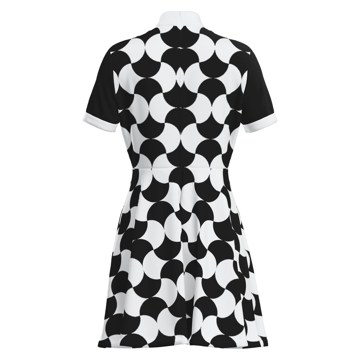 Mod Dress, 60s Dress Style, Black Mod Dress, Black and White Color Block Dress, GOGO Dress, 60s style dress, mini dress, Opt Art Dress
