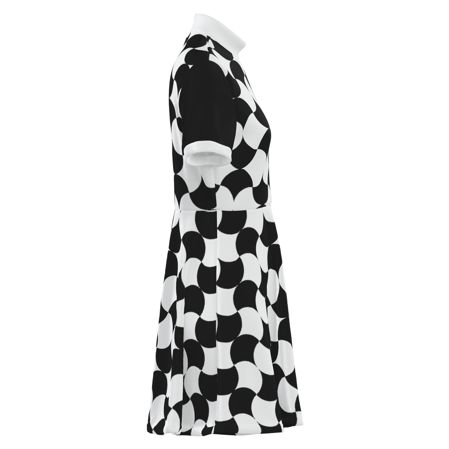 Mod Dress, 60s Dress Style, Black Mod Dress, Black and White Color Block Dress, GOGO Dress, 60s style dress, mini dress, Opt Art Dress