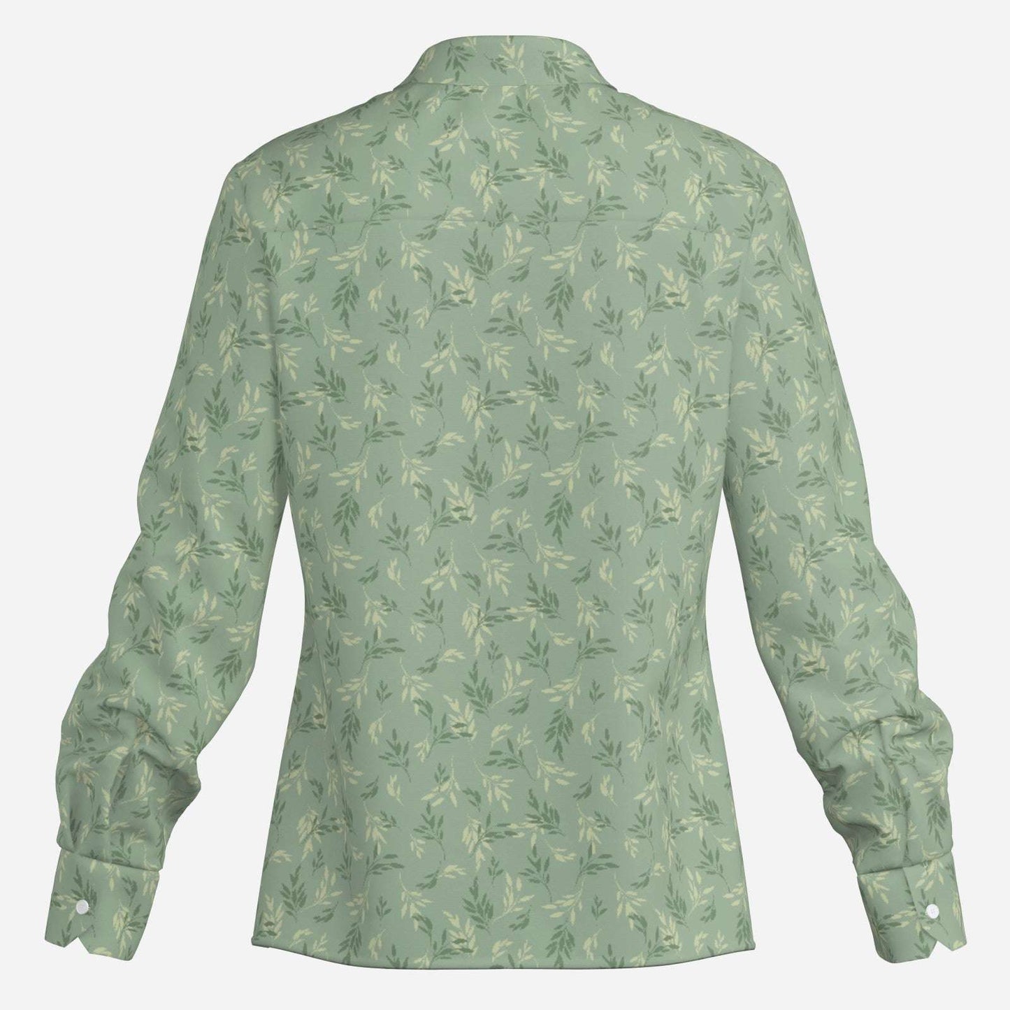 70s Style Shirt Men | Mint Green Shirt Men | Floral Wing Collar Shirt | Retro Dagger Collar Shirt