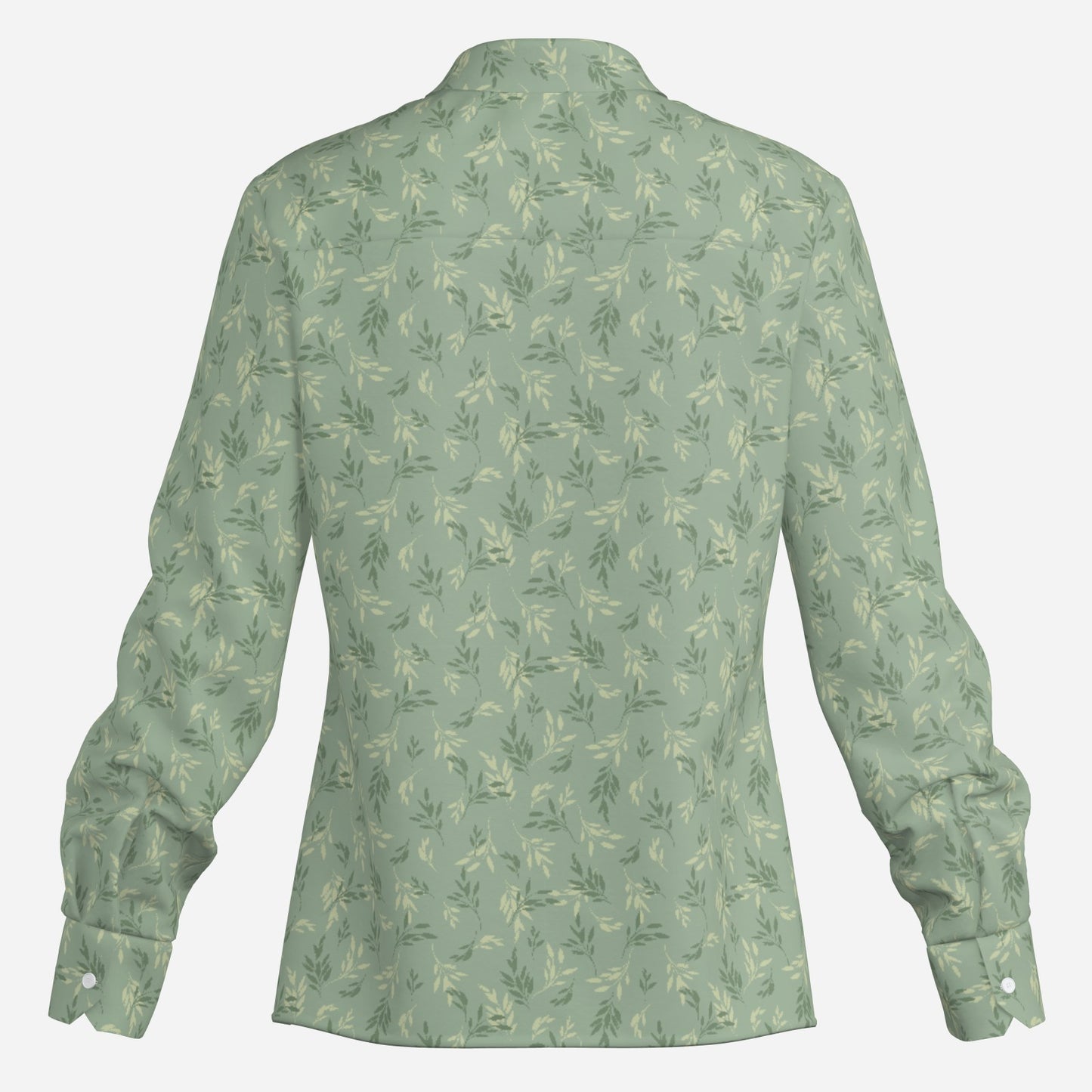 70s Style Shirt Men | Mint Green Shirt Men | Floral Wing Collar Shirt | Retro Dagger Collar Shirt