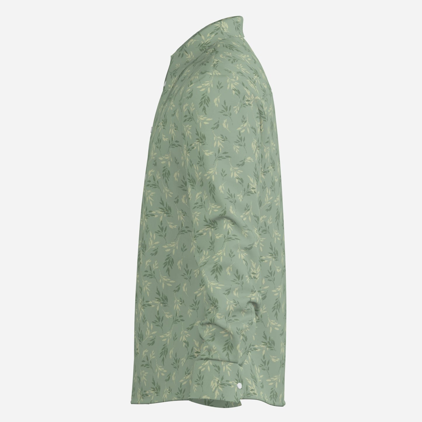 70s Style Shirt Men | Mint Green Shirt Men | Floral Wing Collar Shirt | Retro Dagger Collar Shirt
