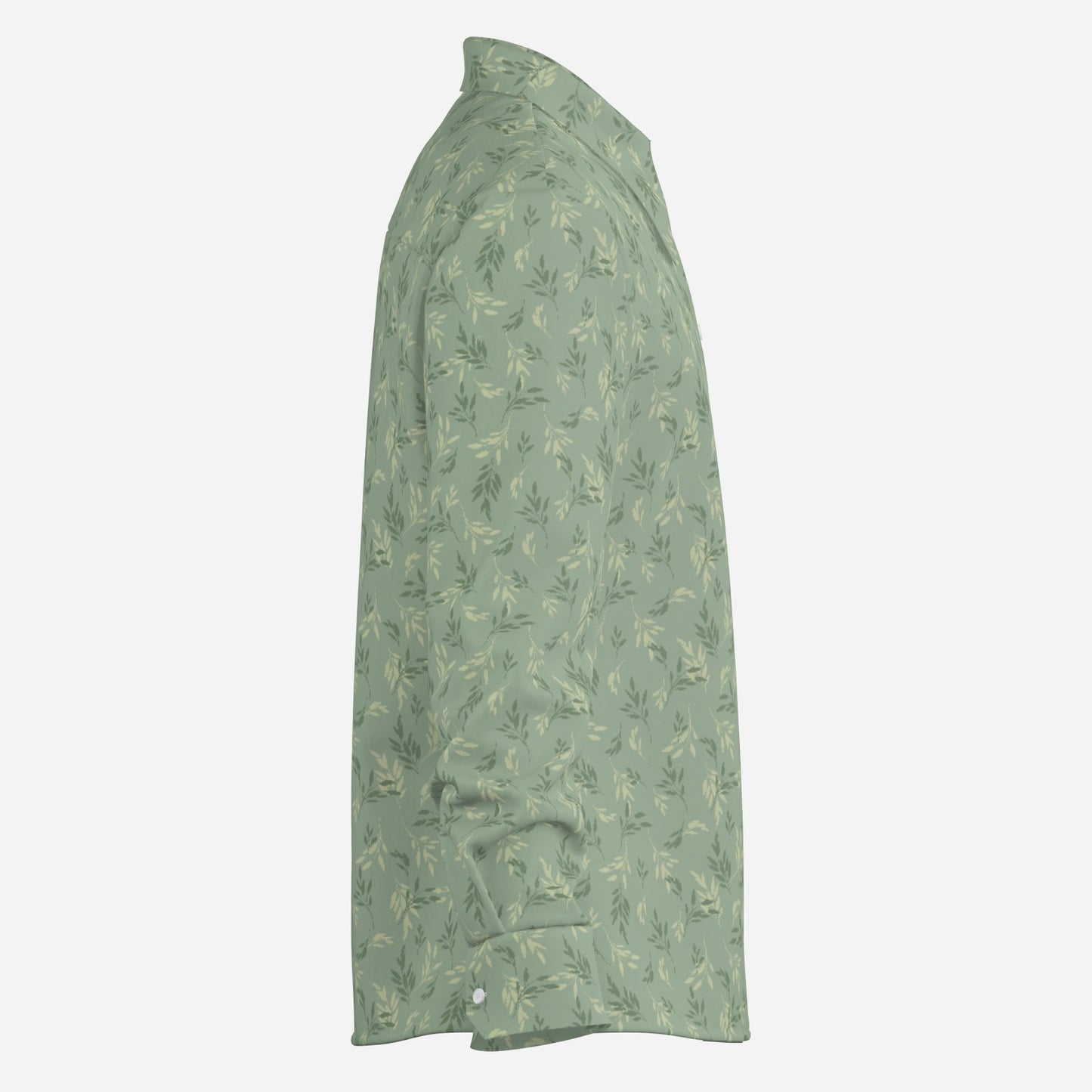 70s Style Shirt Men | Mint Green Shirt Men | Floral Wing Collar Shirt | Retro Dagger Collar Shirt