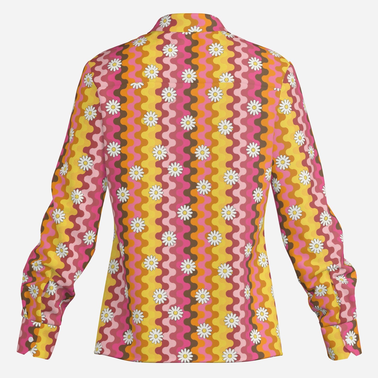 Groovy 70s Floral Shirt Style – Wing Collar Hippie Top | Men's Psychedelic Boho Shirt | Disco Shirt Men
