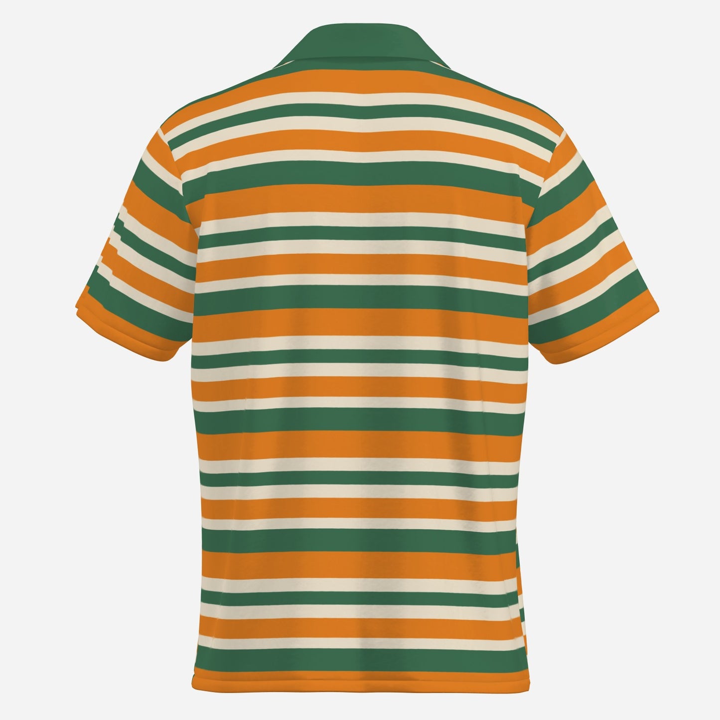 Men’s 70s Style Shirt, Retro 70s shirt style, Orange Green Stripe Shirt, Retro Shirt Men Short Sleeve
