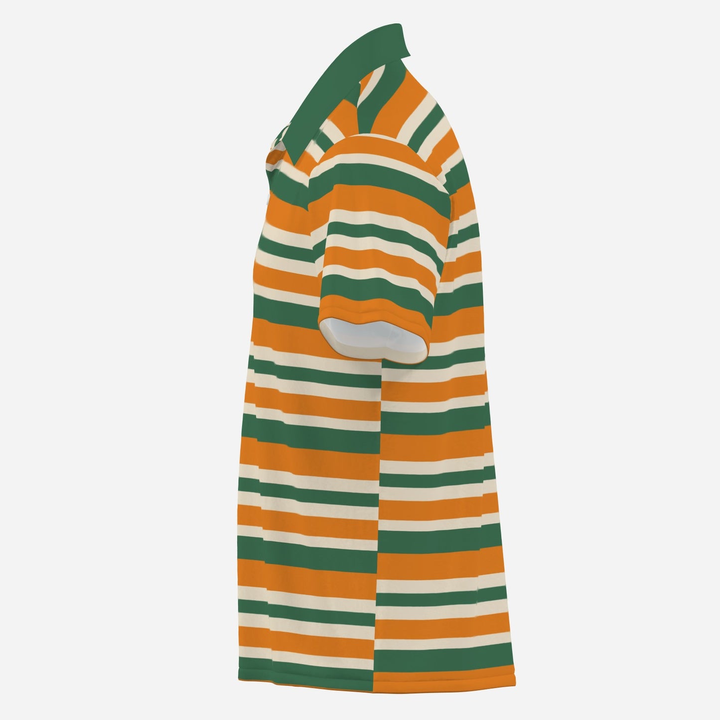 Men’s 70s Style Shirt, Retro 70s shirt style, Orange Green Stripe Shirt, Retro Shirt Men Short Sleeve