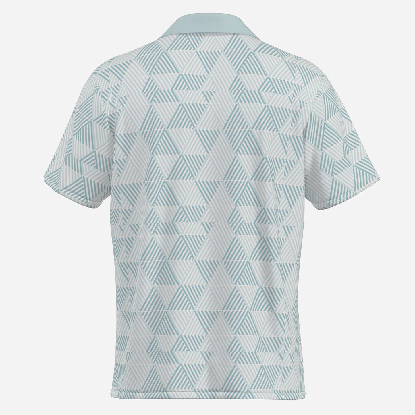 Retro Blue Shirt Men | Blue Geometric Print Shirt | 50s 60s Inspired Geometric Shirt | Rockabilly Shirt Men
