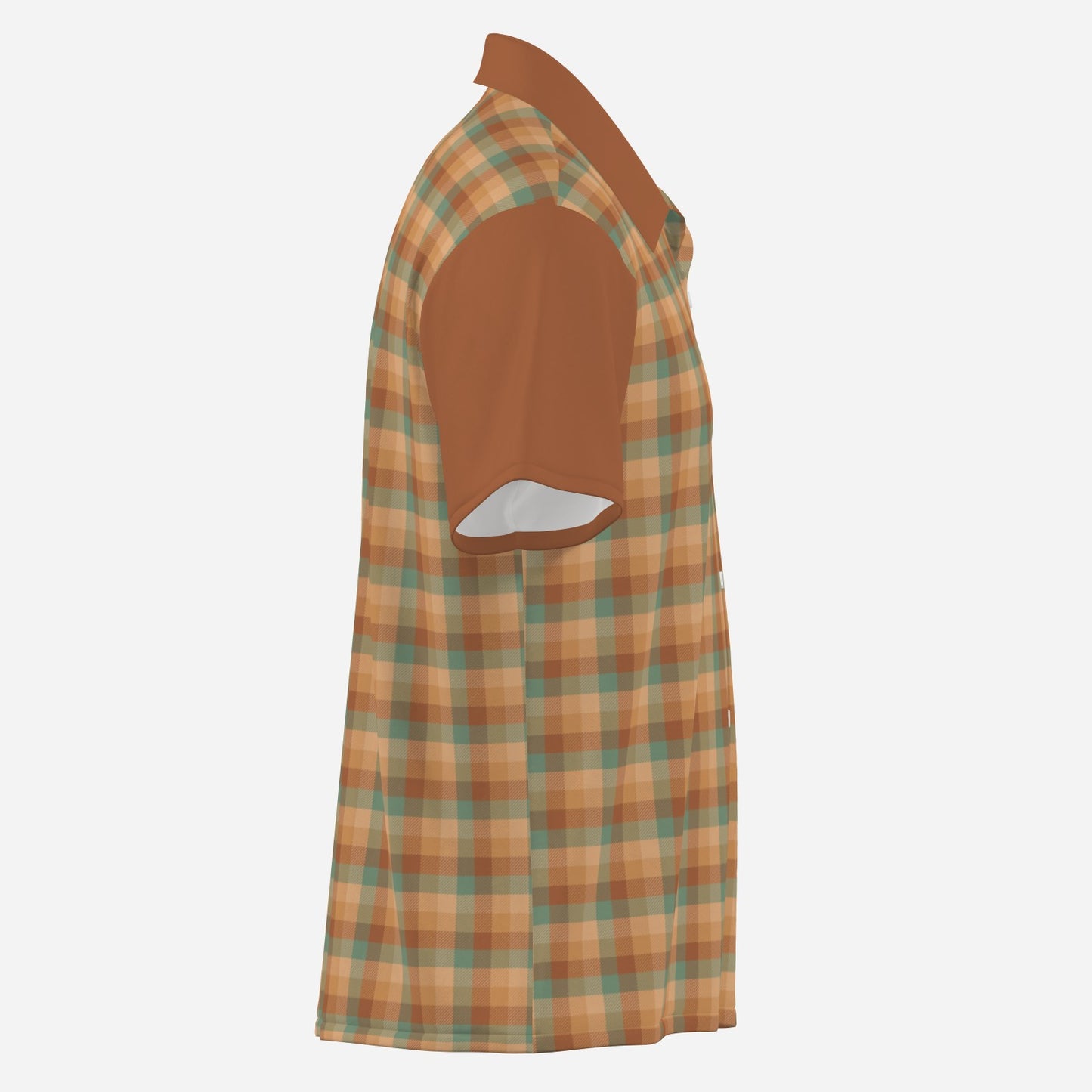 Men's 50s inspired Shirt, Retro Plaid Shirt, Vintage 50s Style Shirt Men, Retro Brown Plaid Shirt, Rockabilly Shirt