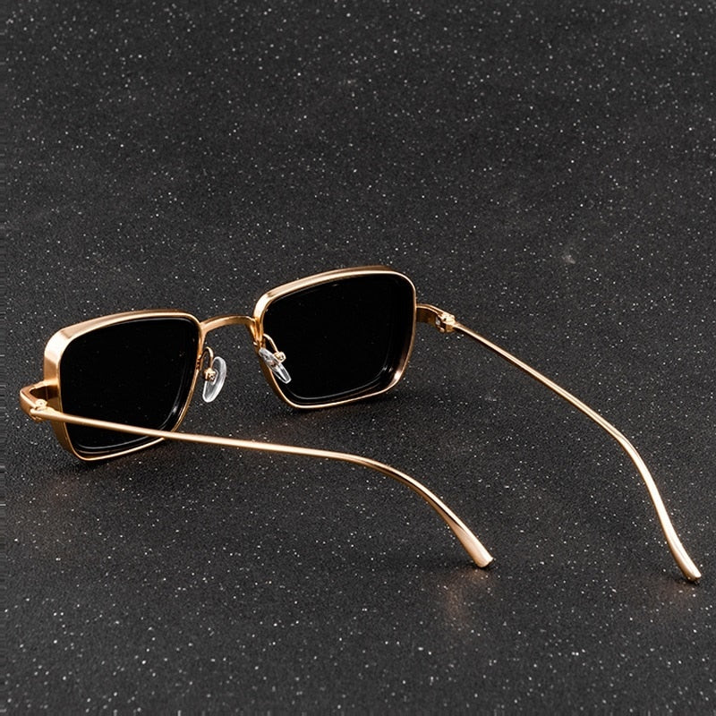 Unisex Vintage Steampunk Sunglasses, Retro Square sunglasses, Metal Square Sunglasses, UV400 Sunglasses