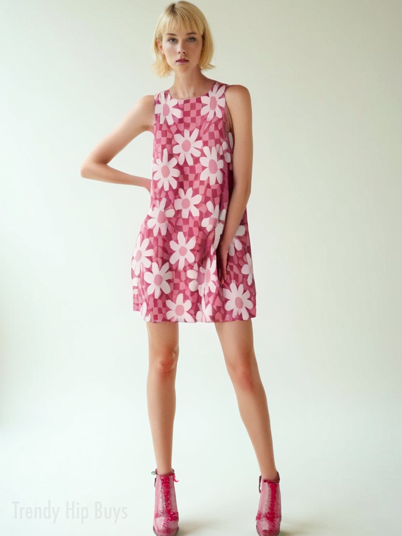 mod mini dress 60s Dress Style, Pink 60s style Mod mini dress, Pink Vintage 60s style – Trendy Hip Buys