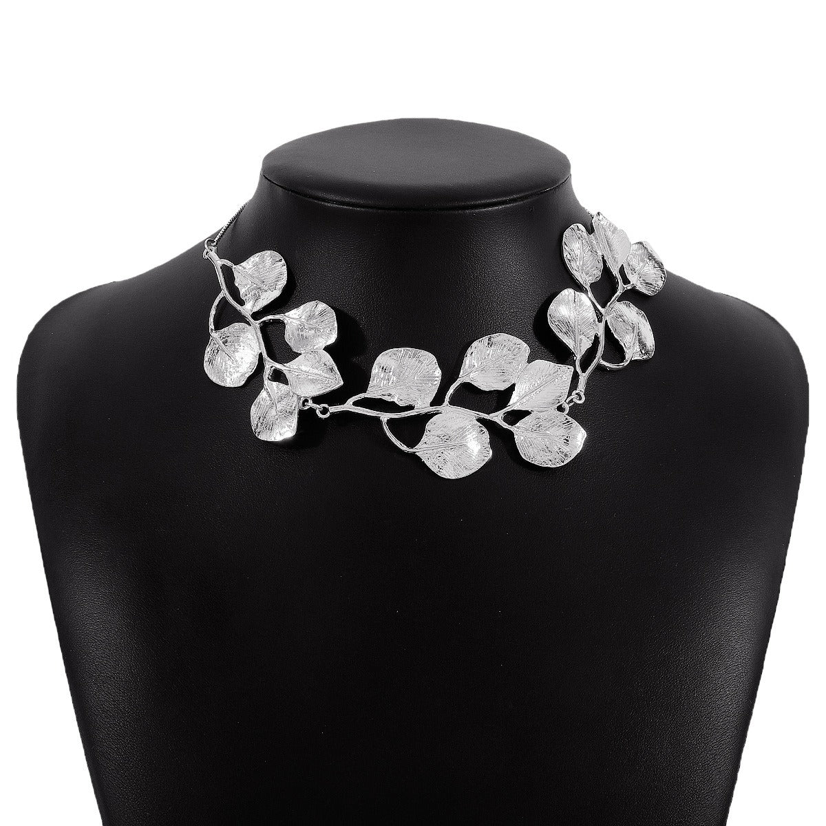 Creative Gold/Silver Statement leaves Necklace