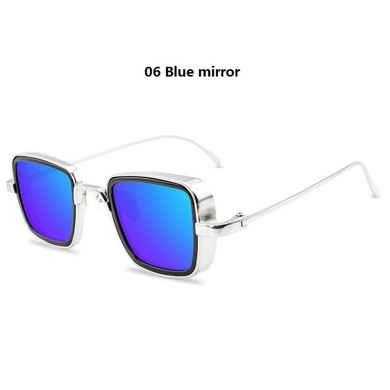 Unisex Vintage Steampunk Sunglasses, Retro Square sunglasses, Metal Square Sunglasses, UV400 Sunglasses