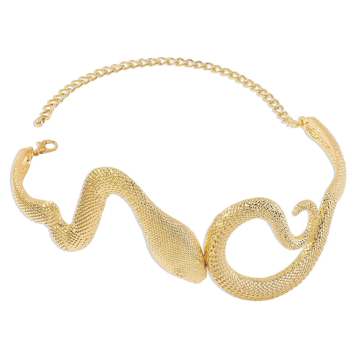 Snake Choker Necklace, Silver/gold snake Necklace