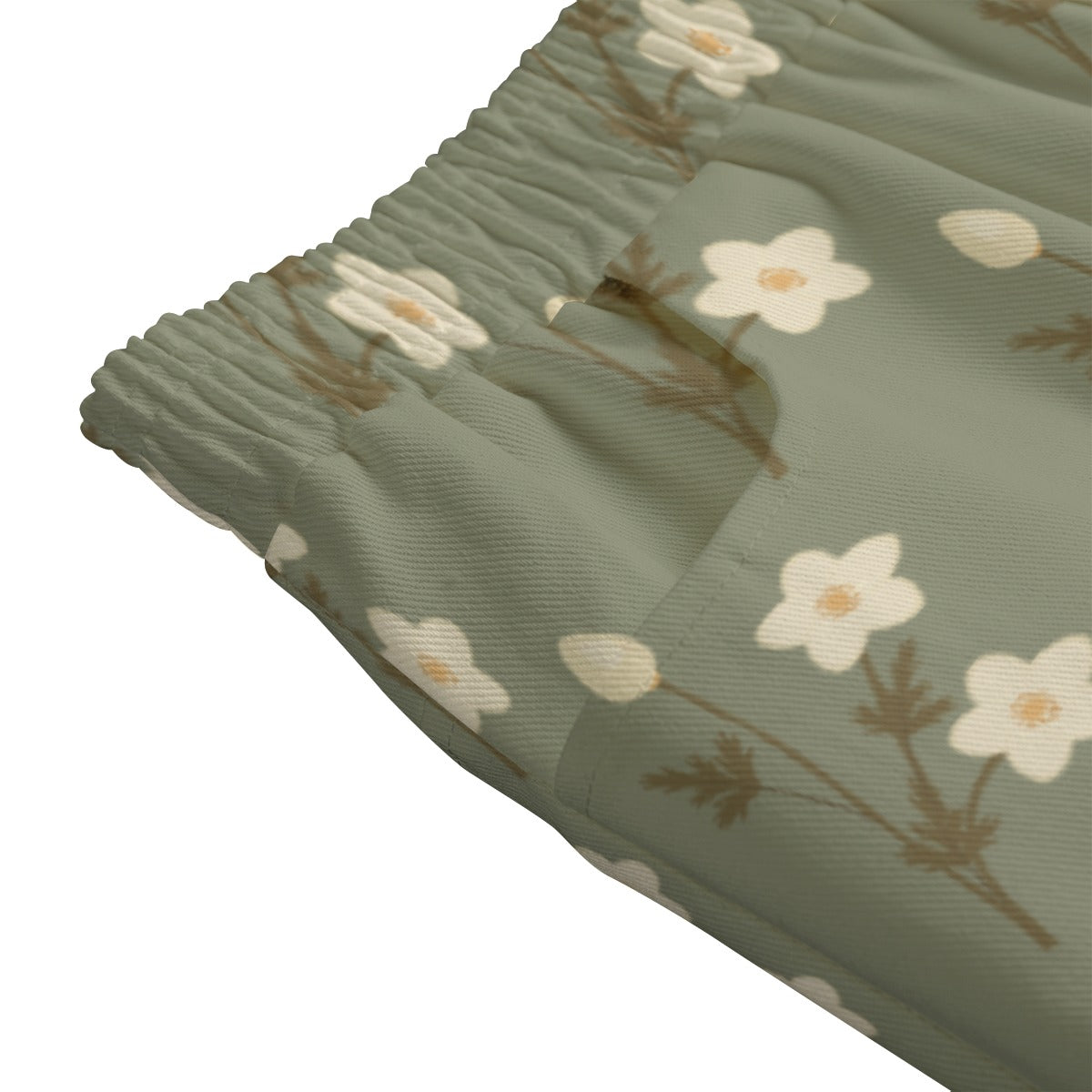 Olive Green A-Line Skirt │ Cotton Mini Floral Print Midi Skirt │ Trendy Hip Buys Exclusive