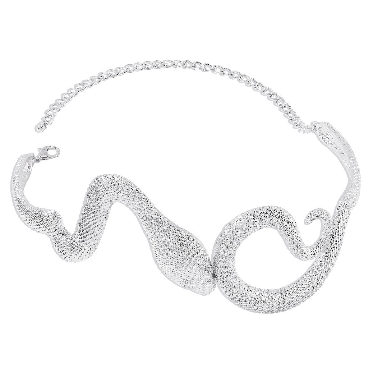Snake Choker Necklace, Silver/gold snake Necklace