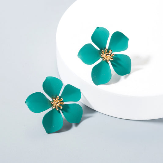 60s Style Floral Earrings, Vintage Inspired Earrings, Mod Floral Earrings