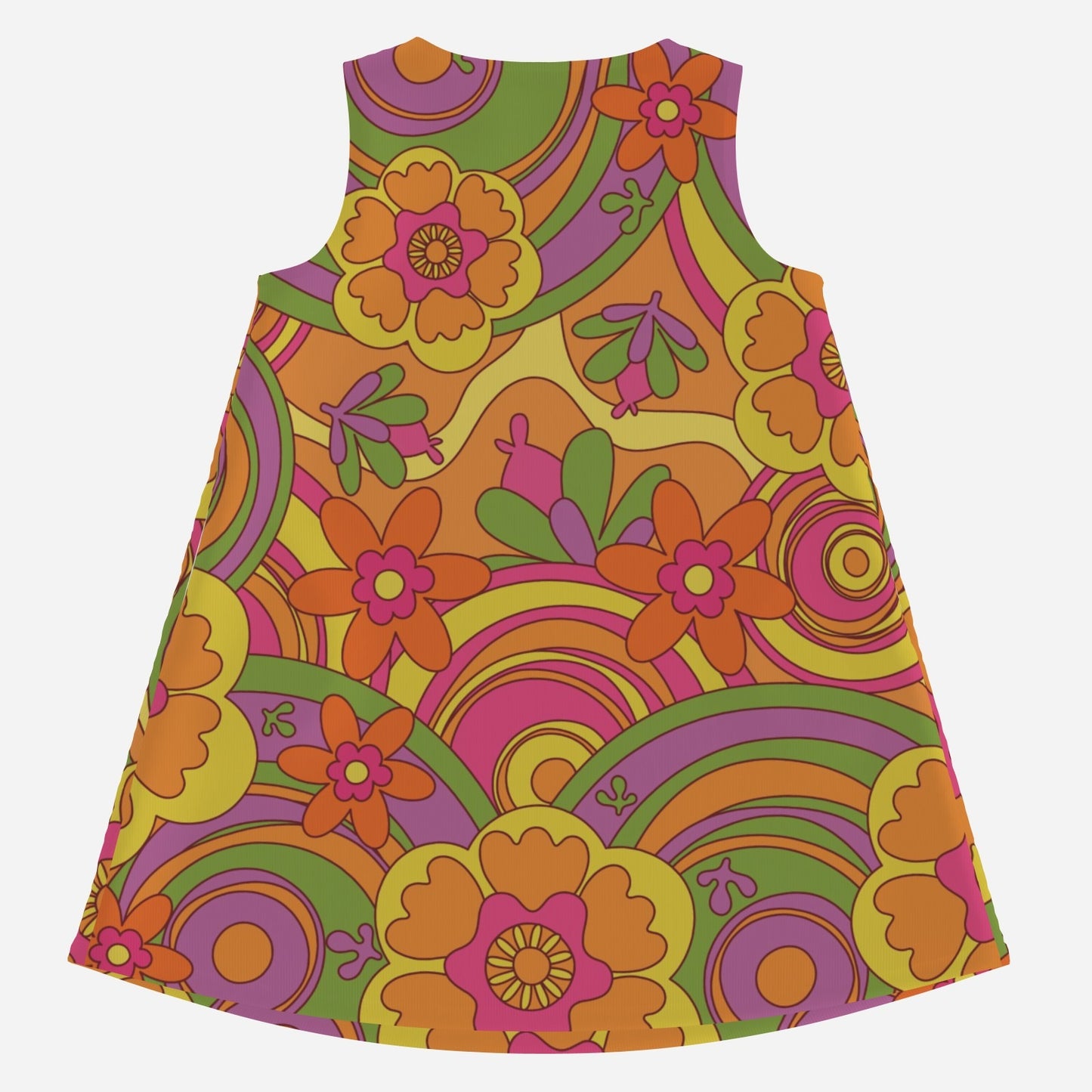 60s Dress Style | Retro Floral Mod Mini Dress | Sleeveless Tent Dress | 60s inspired Go Go Dress