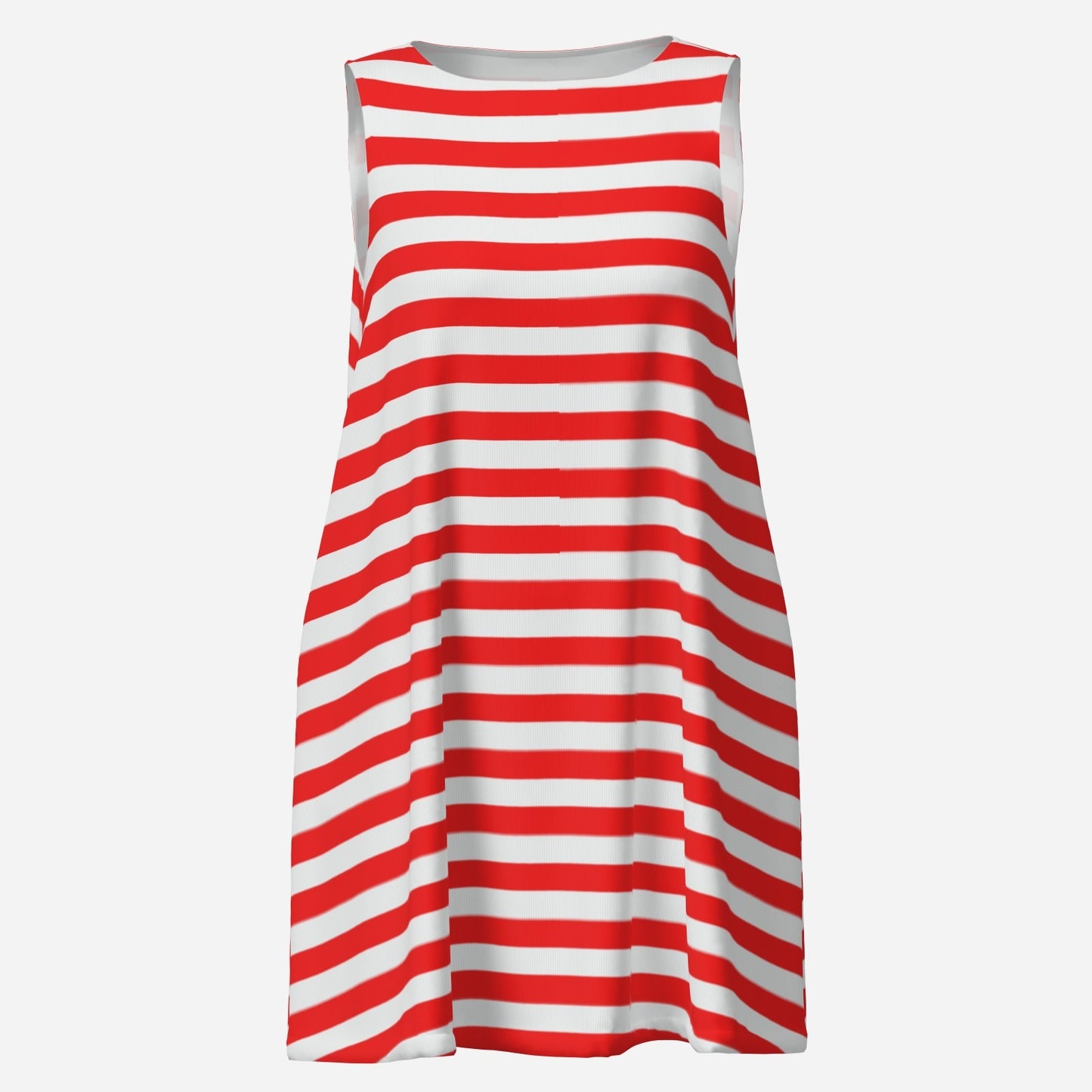Mod Dress | 60s Dress Style | Red & White Stripe Mini Dress | Sleeveless Go Go Dress | Retro Dress