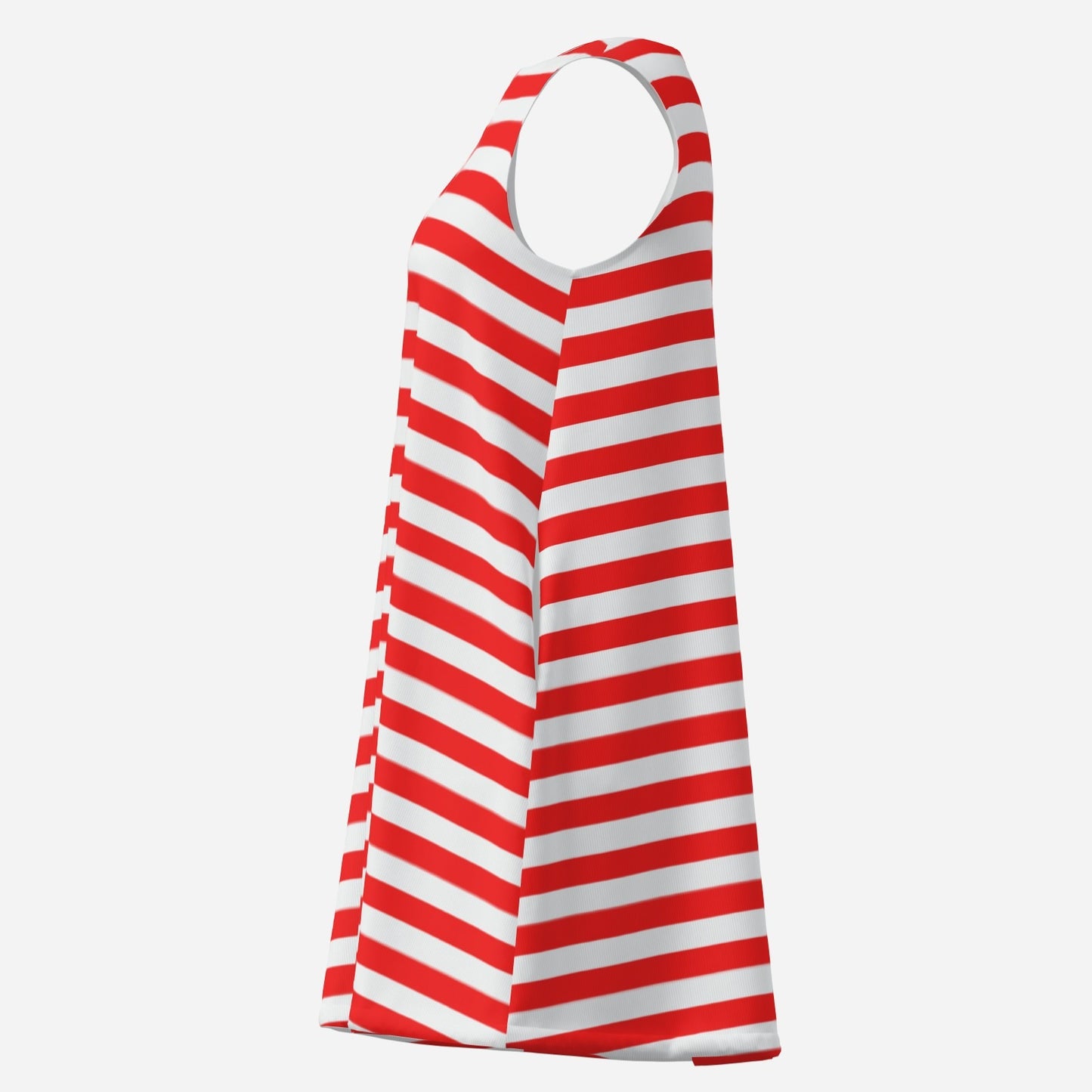 Mod Dress | 60s Dress Style | Red & White Stripe Mini Dress | Sleeveless Go Go Dress | Retro Dress