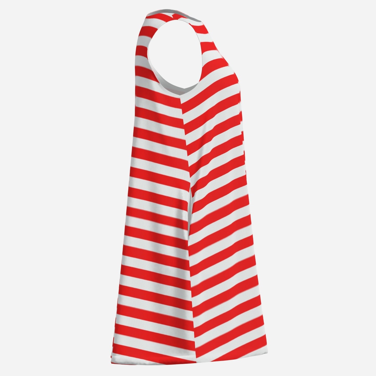 Mod Dress | 60s Dress Style | Red & White Stripe Mini Dress | Sleeveless Go Go Dress | Retro Dress