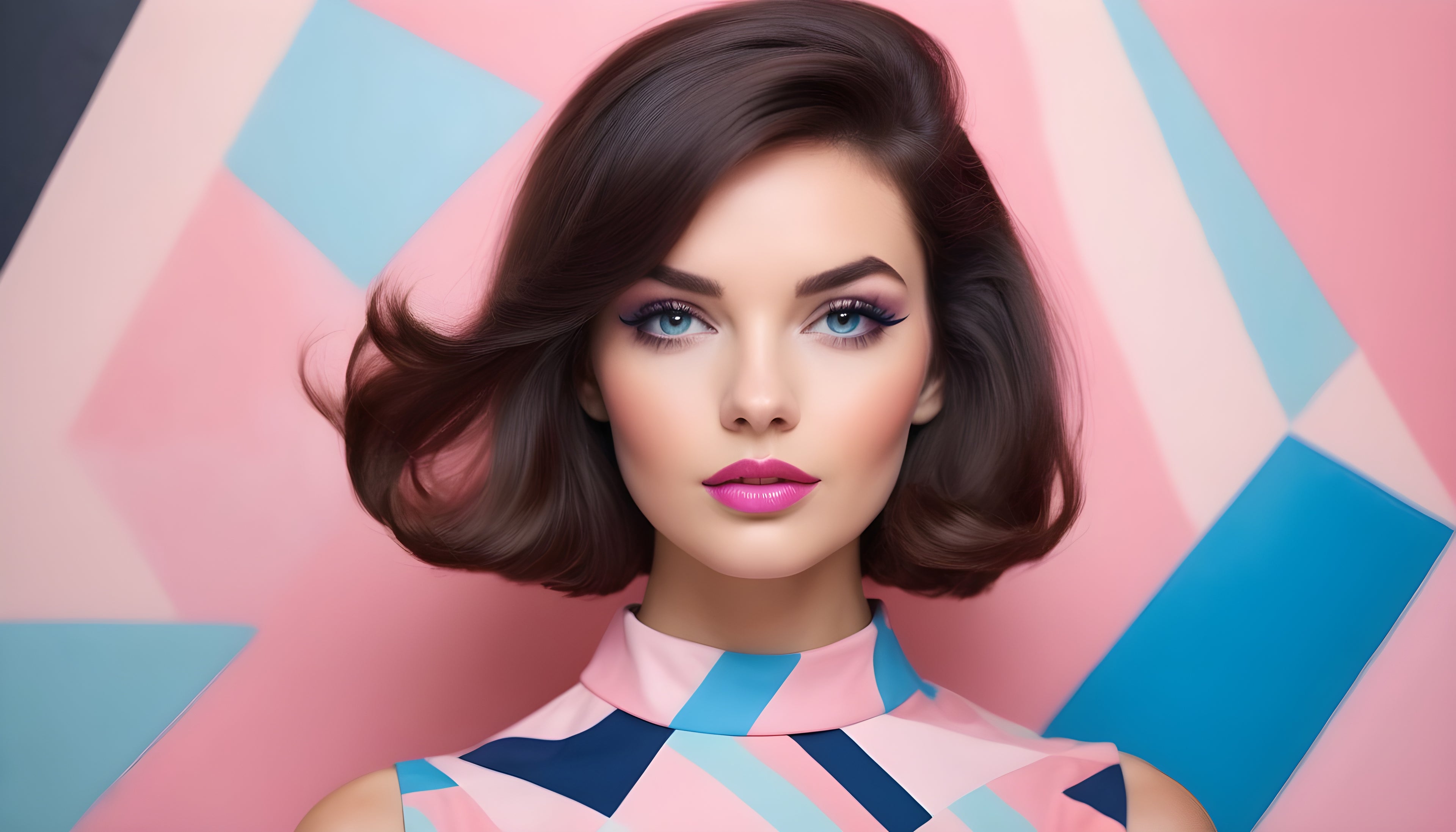 vintagestyledressesboutique,womanwearingmoddressportrait