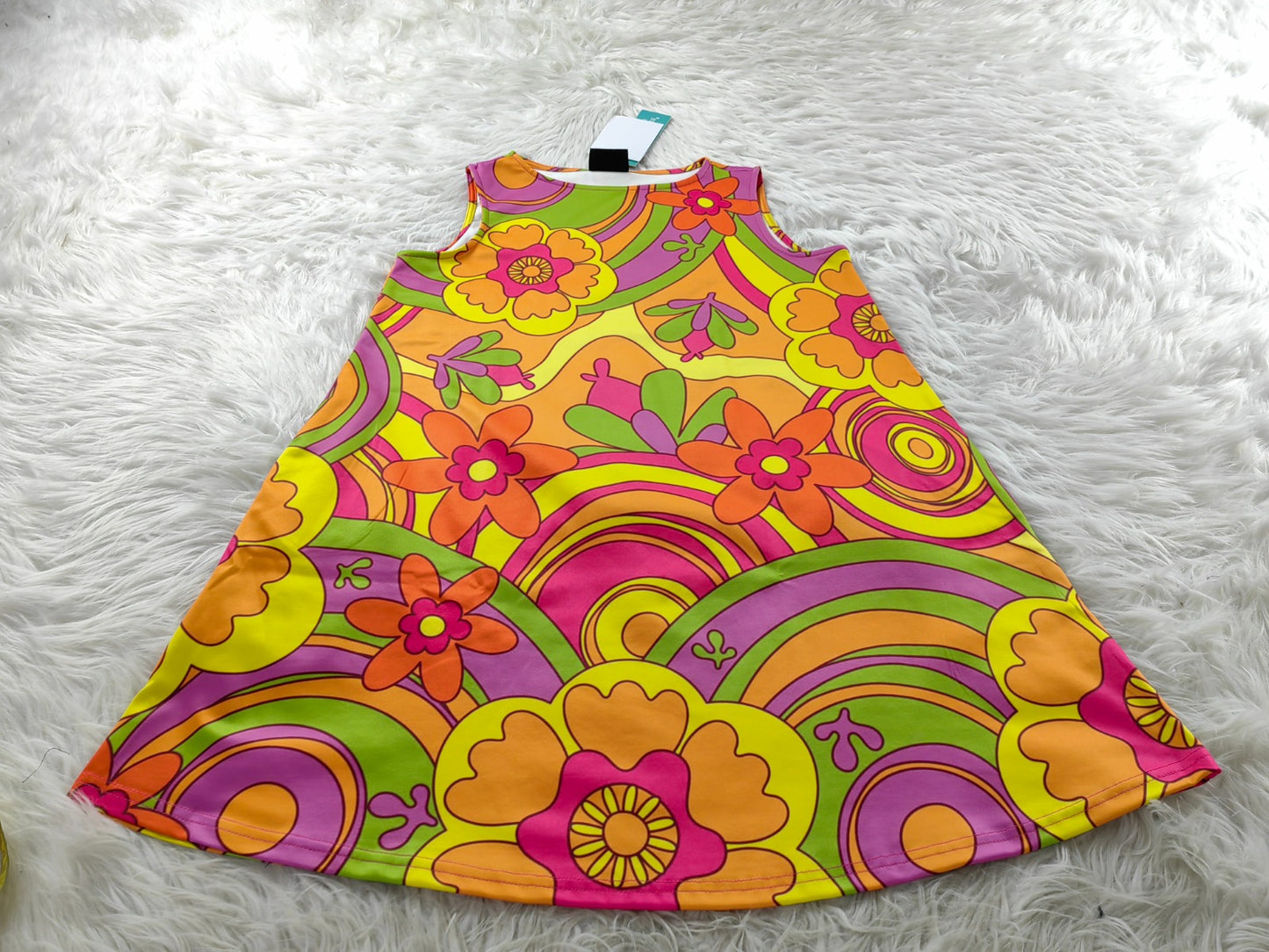 60s Dress Style | Retro Floral Mod Mini Dress | Sleeveless Tent Dress | 60s inspired Go Go Dress