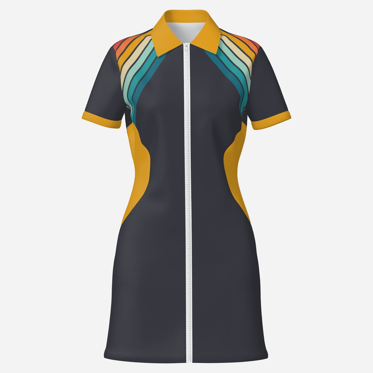 60s 70s Dress Style | 60s Mod mini dress |60s Gogo Mini Dress | Groovy Stripe Shirt Dress