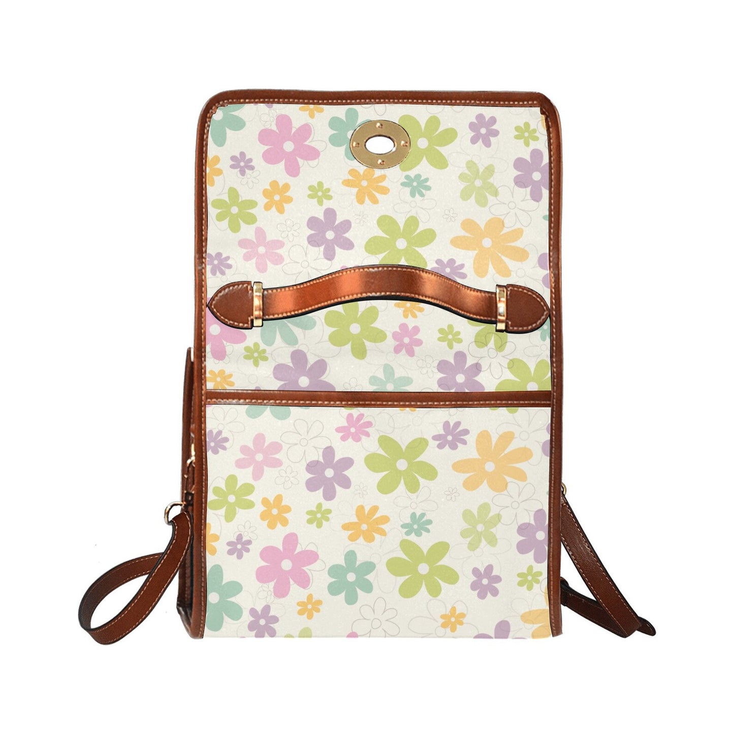 Retro Floral Handbag, Retro Handbag, Pastel floral bag, Floral Purse, 60s style handbag, Vintage handbag style, Retro Satchel Handbag