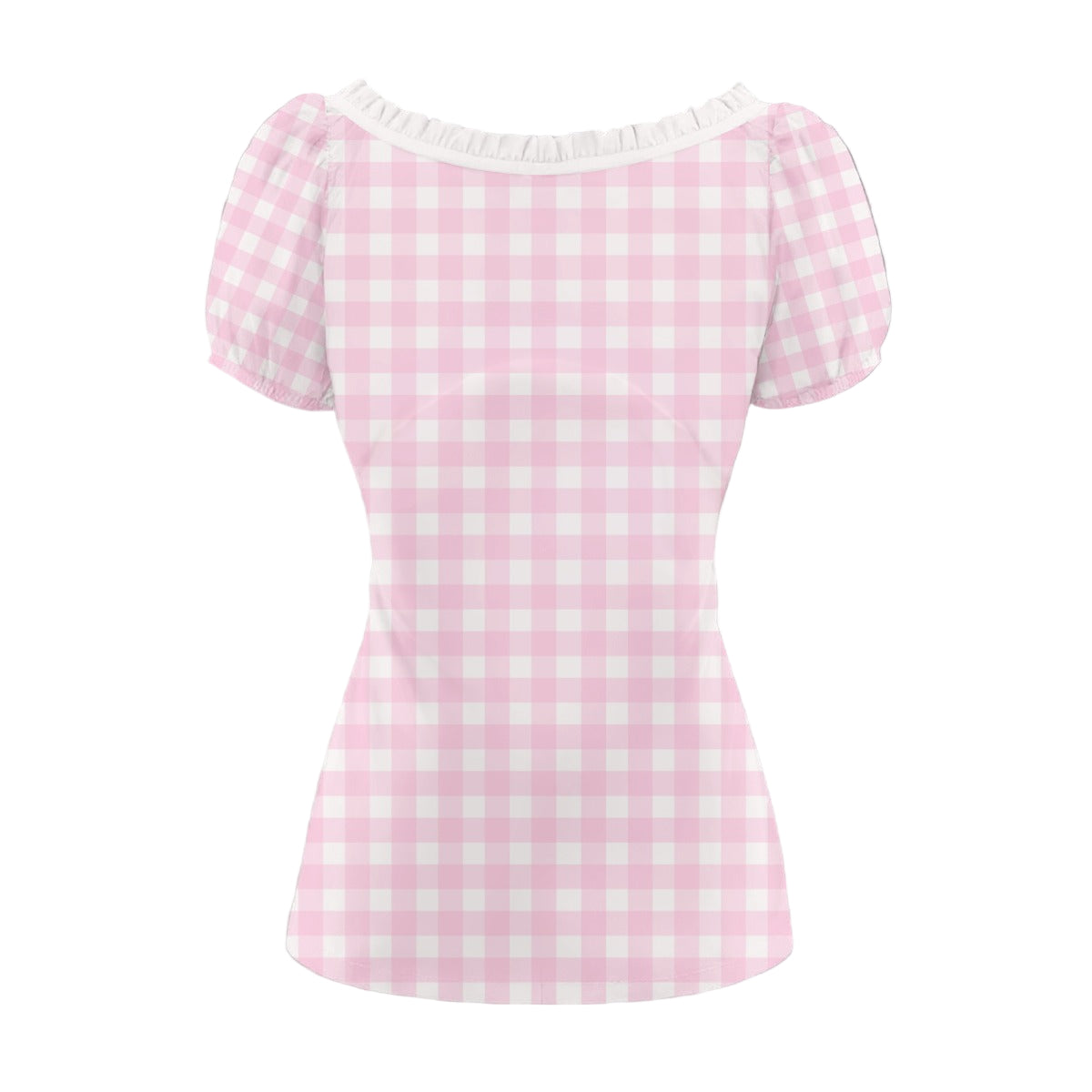 vintage50sstyletop,retropinkpuffsleevetop,vintagebowtietop,pinkginghampuffsleevetop