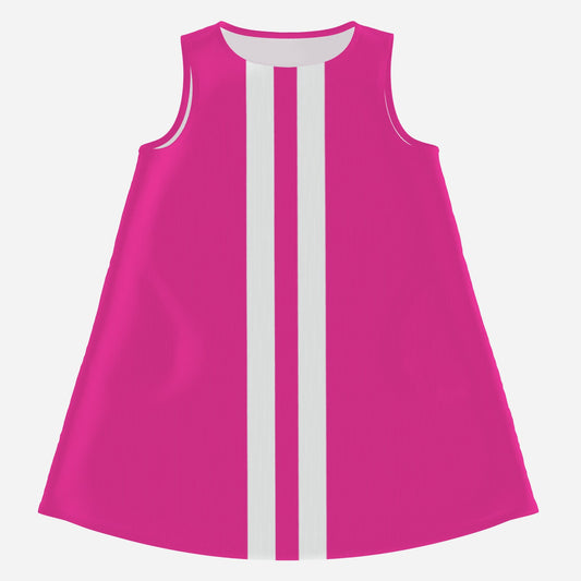 Women's Mod Dress, Hot Pink 60s Style Dress, Sleeveless Tent Mini Dress, Vintage Inspired Go-Go Dress