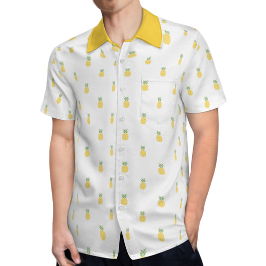 Pineapple Shirt Men, Retro Hawaiian Shirt Men, 60s Style Top Men, Retro Shirt , Tropical Shirt Men, Vintage Style Shirt , Pineapple Top men