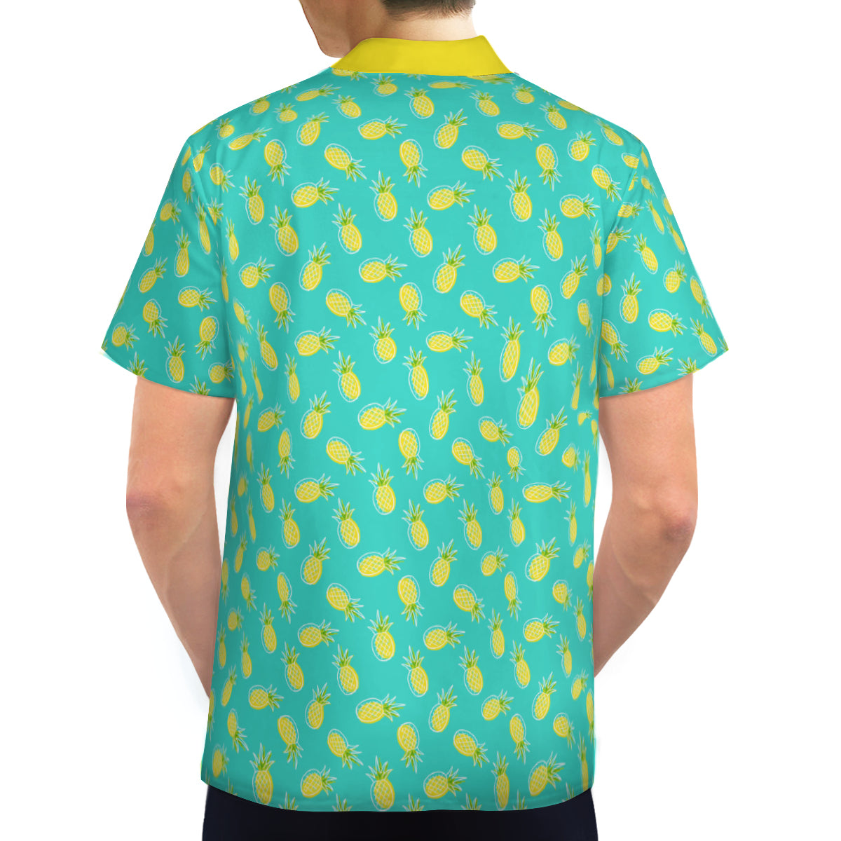 Pineapple Shirt Men, Tropical Shirt Men,Retro Hawaiian Shirt Men,Turquoise Shirt Men, 60s Style Top,Retro Shirt,Vintage Style Pineapple Top