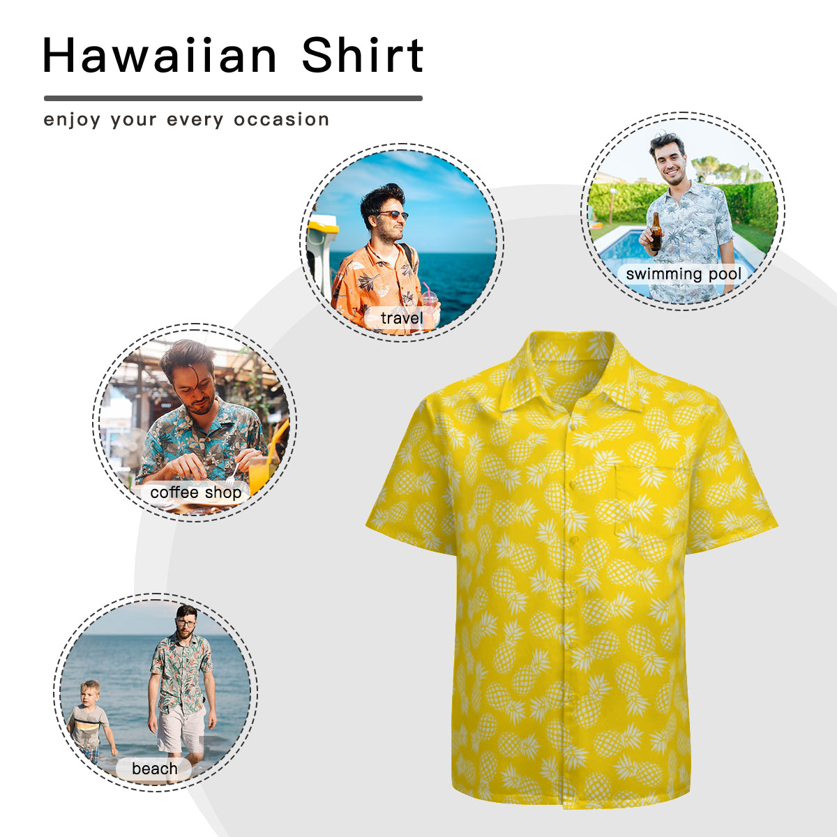 Pineapple Shirt Men, Hawaiian Shirt Men, Tropical Shirt Men, Neon Yellow Shirt Men, Pineapple Top men, Spring Summer Top Men, Neon Shirt Men