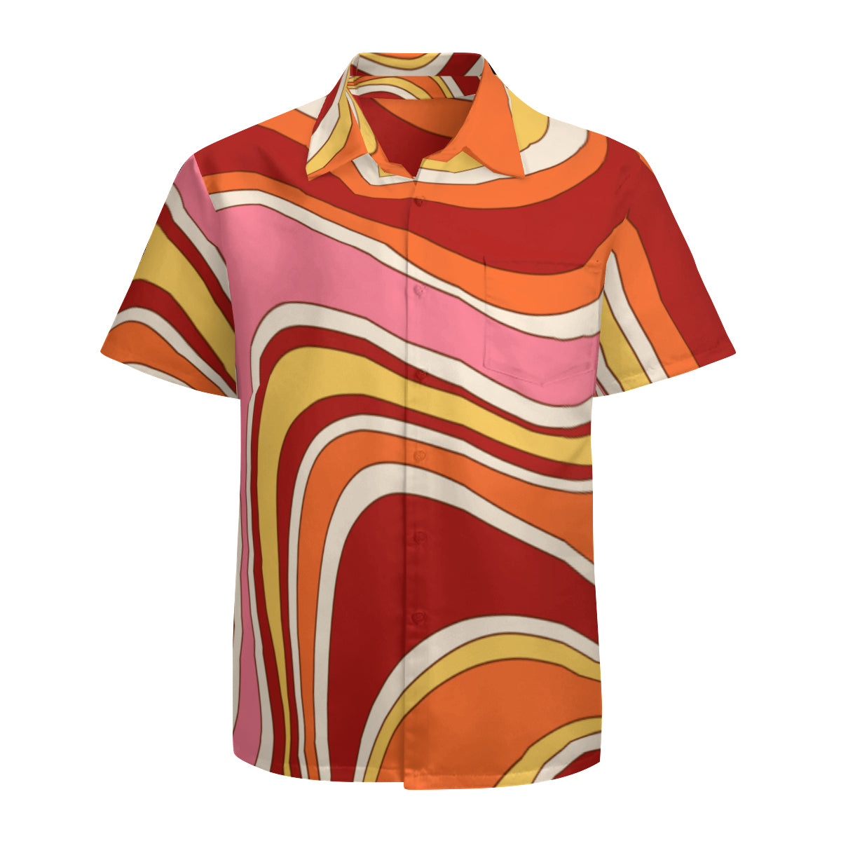 Vintage 70s style shirt, Red Hippie Shirt Men, Men's Stripe shirt, 70s Shirt Men, 70s inspired shirt