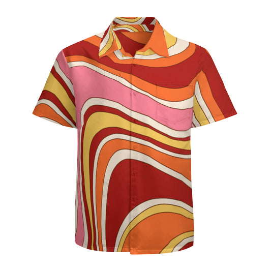 Vintage 70s style shirt, Retro Shirt Men, Hippie Shirt Men, Men's Stripe shirt, 70s Shirt Men, 70s inspired shirt, 70s Groovy Shirt