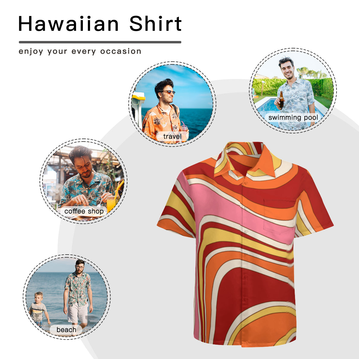 Vintage 70s style shirt, Red Hippie Shirt Men, Men's Stripe shirt, 70s Shirt Men, 70s inspired shirt