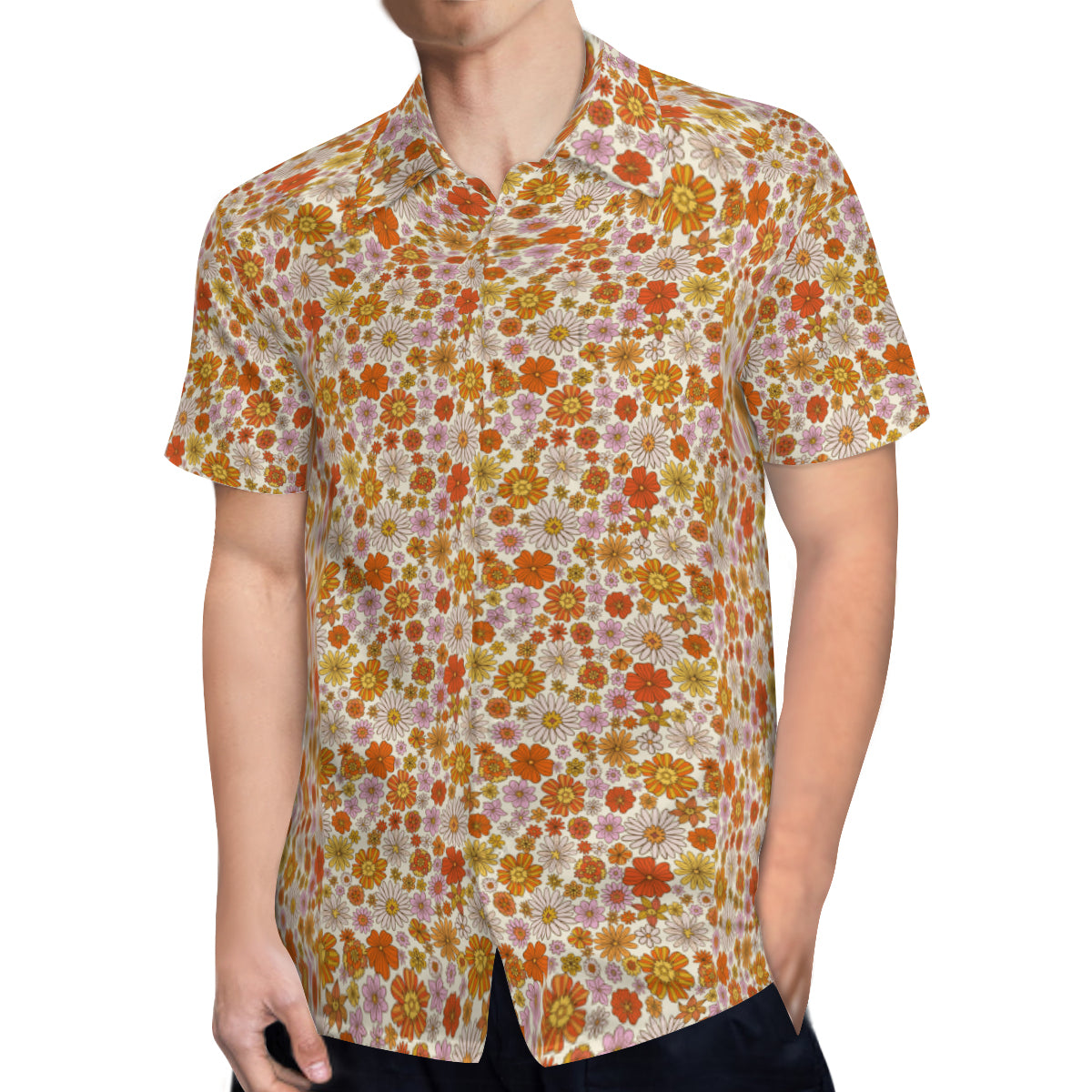 Vintage 70s style shirt, Retro Shirt Men, Hippie Shirt Men, Men's Floral shirt, 70s Shirt Men, 70s inspired shirt, Men's dress shirt