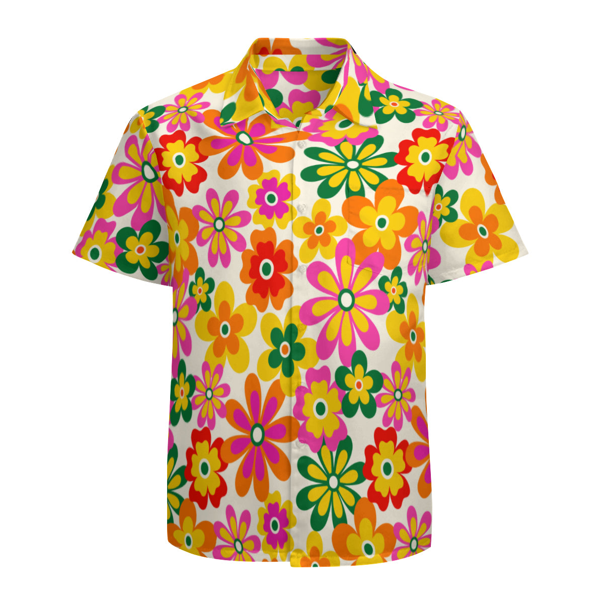 Neon Floral Shirt Men, 60s 70s style shirt men, 70s clothing men, Hippie Shirt Men, Retro Shirt Men, Vintage style shirt men, Hippie Top men