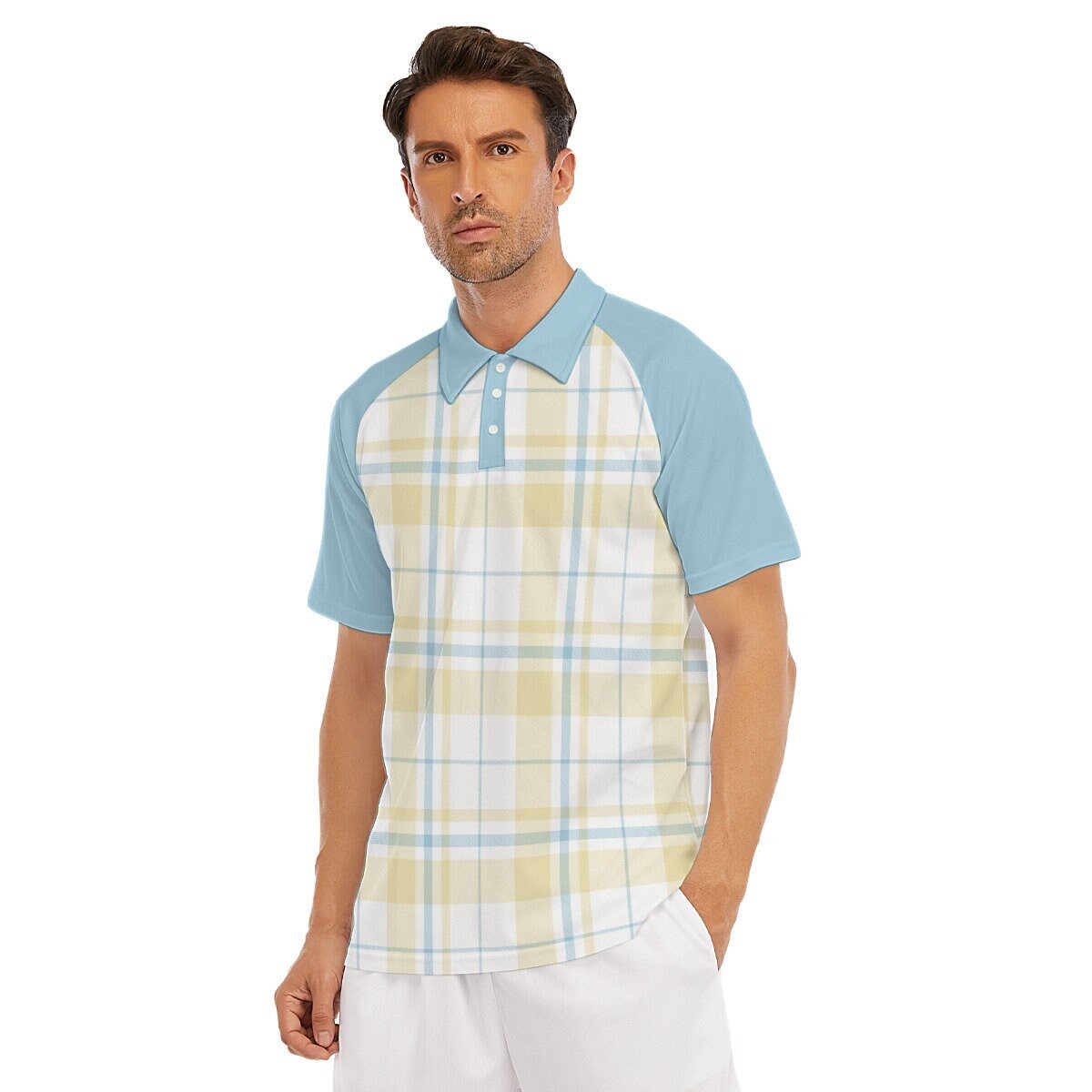 Polo Shirt, Men's Polo Shirt, Vintage style shirt men, Men's vintage shirt, Vintage polo, Vintage 60s shirt, Polo Top,Retro Polo,Plaid shirt
