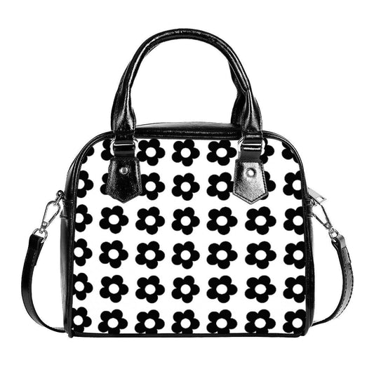 Retro Bag, Retro Handbag, Mod Black handbag, Mod 60s handbag, Women's handbags,Floral bag,Floral Purses, 60s style handbag,Vintage style bag