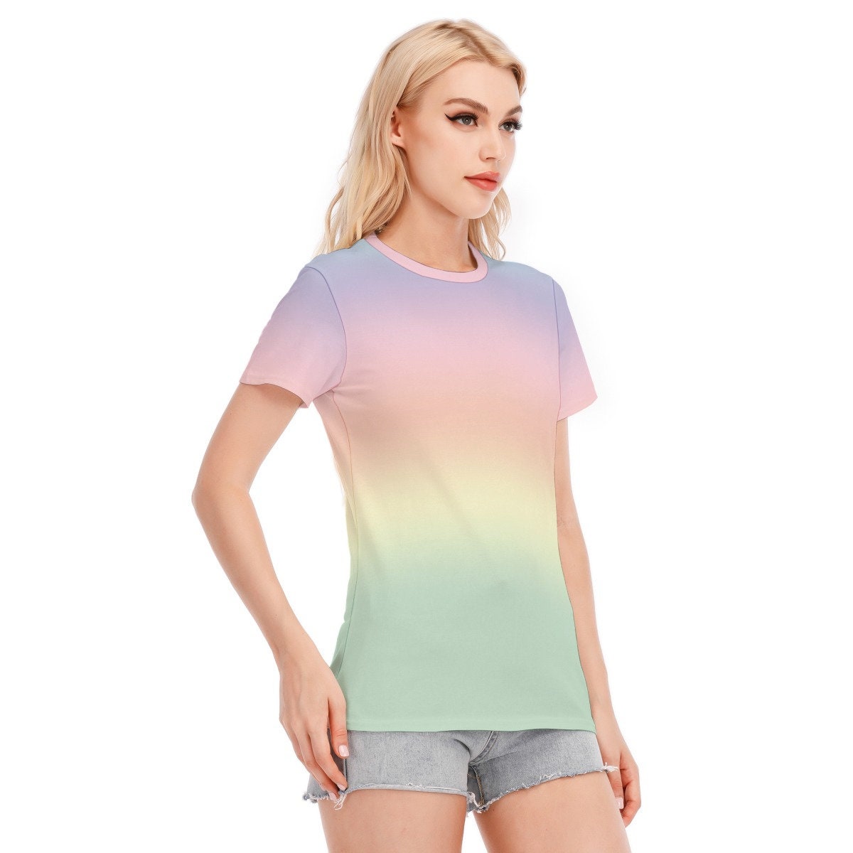 Ombre Top, Rainbow Tops, Ombre Tshirt, Rainbow T-shirt, Womens Tshirts, Unique Tshirt, Ombre T-shirt, Abstract Tshirt, Artistic Tshirt